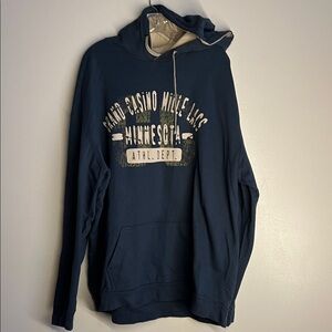 The duck company Grand Casino Mille Lacs Men's Navy Blue Graphic Hoodie
